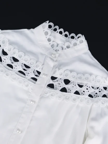 Hollow Out White Dress - Image 6