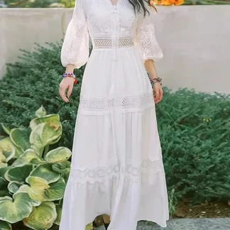 White Flowy Dress